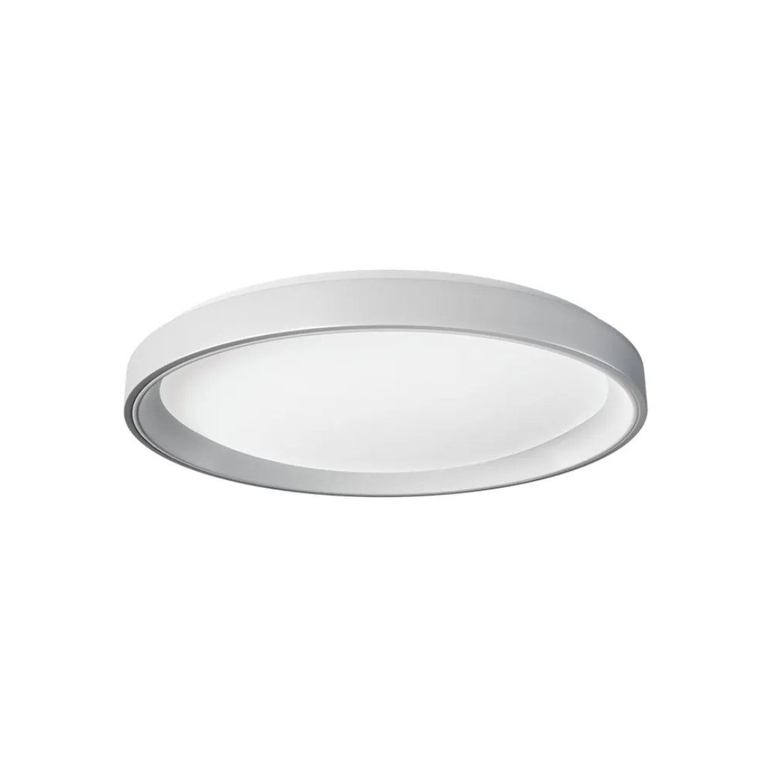 Luminária de teto discreta e moderna com LEDs ajustáveis (2 700–6 500 K), 3 450 lm e anel RGBIC, ideal para ambientes residenciais e automatizados.