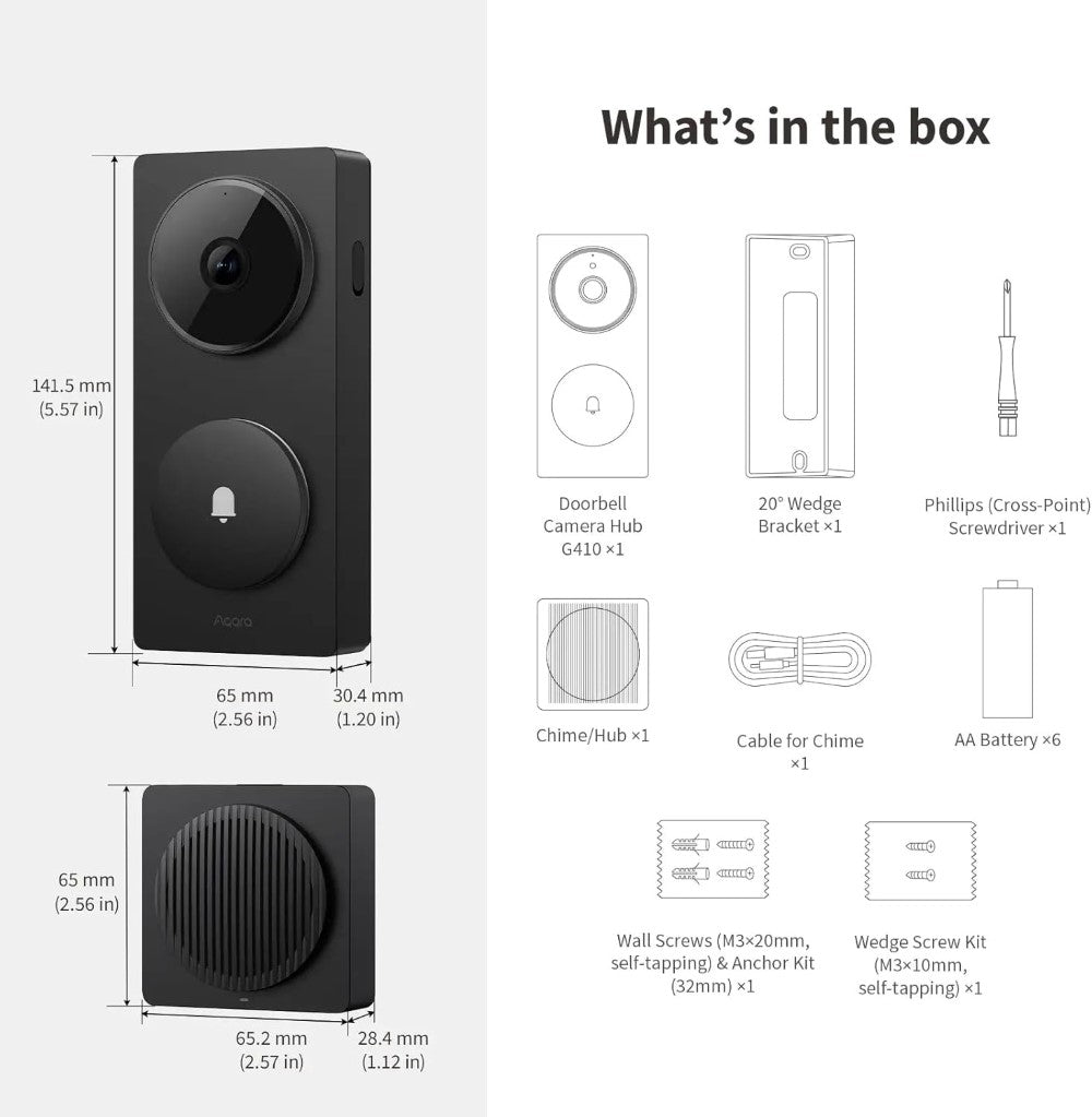 O Aqara Doorbell Camera Hub G410 Select é um videoporteiro inteligente avançado que combina vigilância de alta definição 2K com funcionalidades completas de hub para casa inteligente. Permite ver, ouvir e falar com quem está à porta em tempo real, esteja onde estiver, reforçando a segurança e o controlo de acessos à sua habitação.