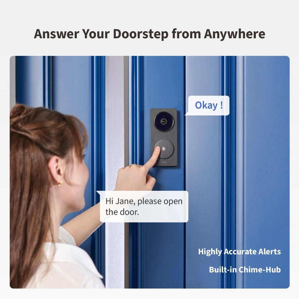 O Aqara Doorbell Camera Hub G410 Select é um videoporteiro inteligente avançado que combina vigilância de alta definição 2K com funcionalidades completas de hub para casa inteligente. Permite ver, ouvir e falar com quem está à porta em tempo real, esteja onde estiver, reforçando a segurança e o controlo de acessos à sua habitação.