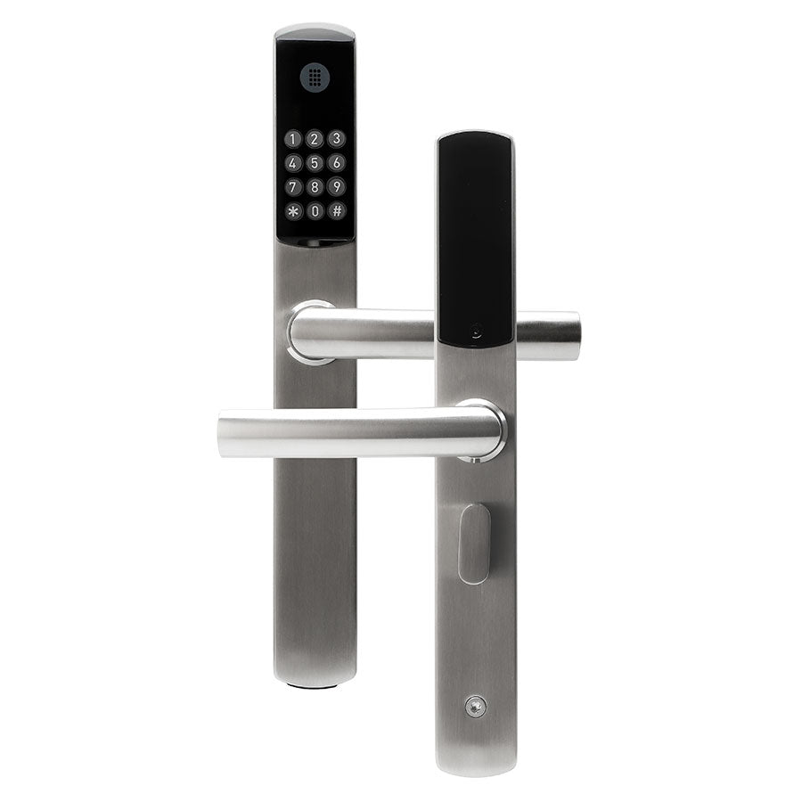 Omnitec OS Slim Code Smart Lock Gray Stainless Steel IP54 Bluetooth