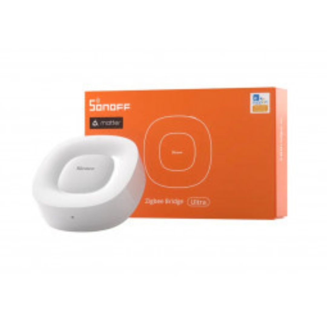 Hub Zigbee com conexão Ethernet e WiFi, suporta até 256 dispositivos e integração Matter.