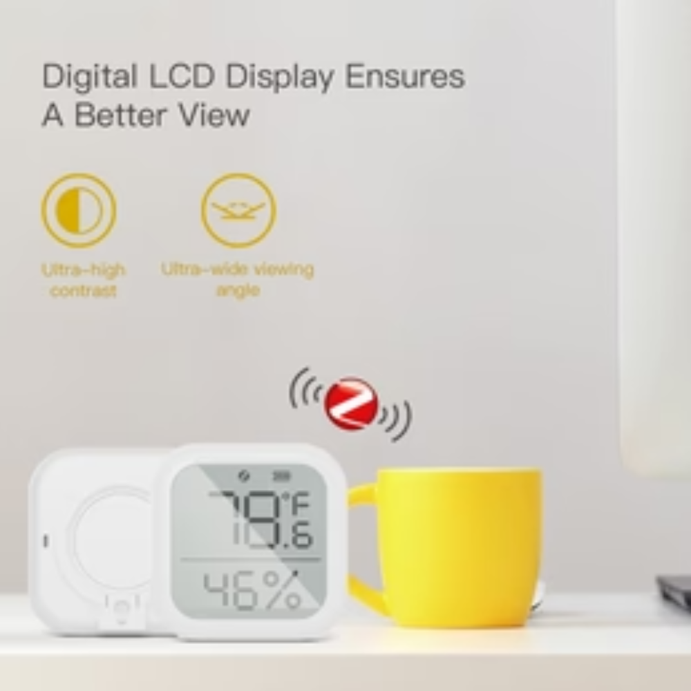 Moes Sensor de temperatura e humidade com ecrã Smart Zigbee