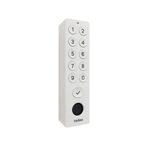 Tedee Pro Teclado Branco Biométrico - Keypad com Códigos + Impressão digital