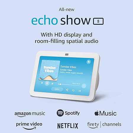 Amazon Alexa Echo Show 8 Branco Sandstone (Geração 3)