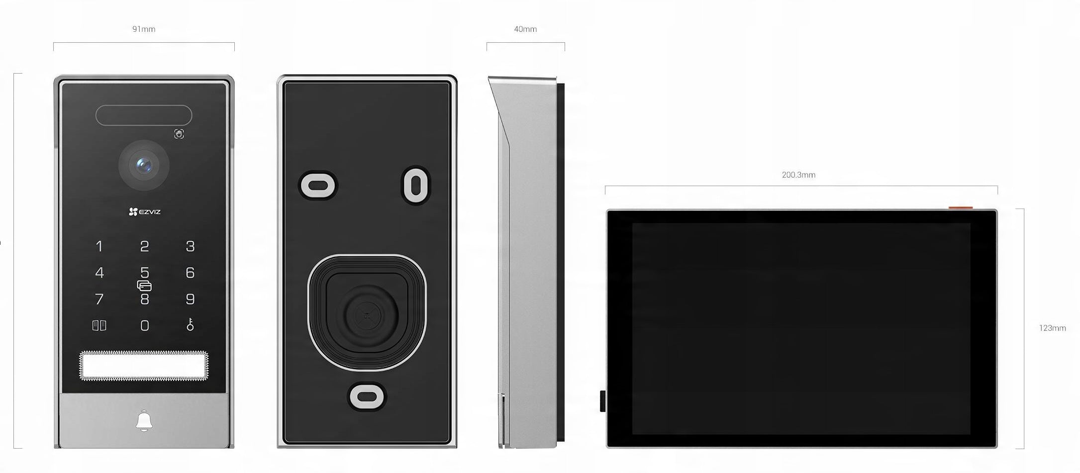 O EZVIZ HP7 Pro é um sistema de videoporteiro inteligente de última geração que combina imagem 4K Ultra HD, reconhecimento biométrico avançado e um ecrã tátil de 8” que funciona como centro de controlo doméstico. Desenvolvido para moradias modernas, permite acessos seguros, sem contacto e totalmente personalizáveis.