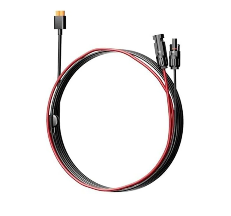 O Cabo de Extensão Solar EcoFlow MC4 para XT60i 5m é a solução ideal para ligar um painel solar com conector MC4 a uma estação de energia EcoFlow de forma simples, segura e eficiente. 