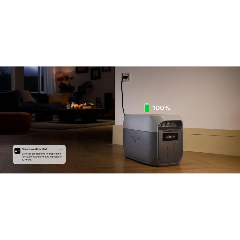 O EcoFlow DELTA 3 Max oferece uma potência impressionante e uma estabilidade ao nível da rede elétrica, com uma capacidade de 2048 Wh e uma saída CA de 2400 W (até 3400 W com o X-Boost™ 3.0). É a escolha ideal para backup doméstico, aventuras ao ar livre ou utilização profissional, garantindo um desempenho fiável em qualquer situação.