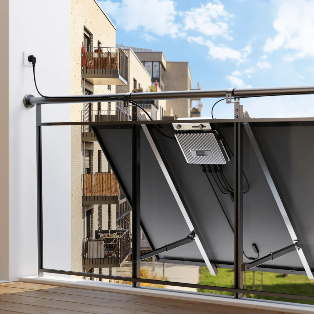 O EcoFlow STREAM é um microinversor compacto, eficiente e de fácil instalação, ideal para integrar em sistemas solares residenciais