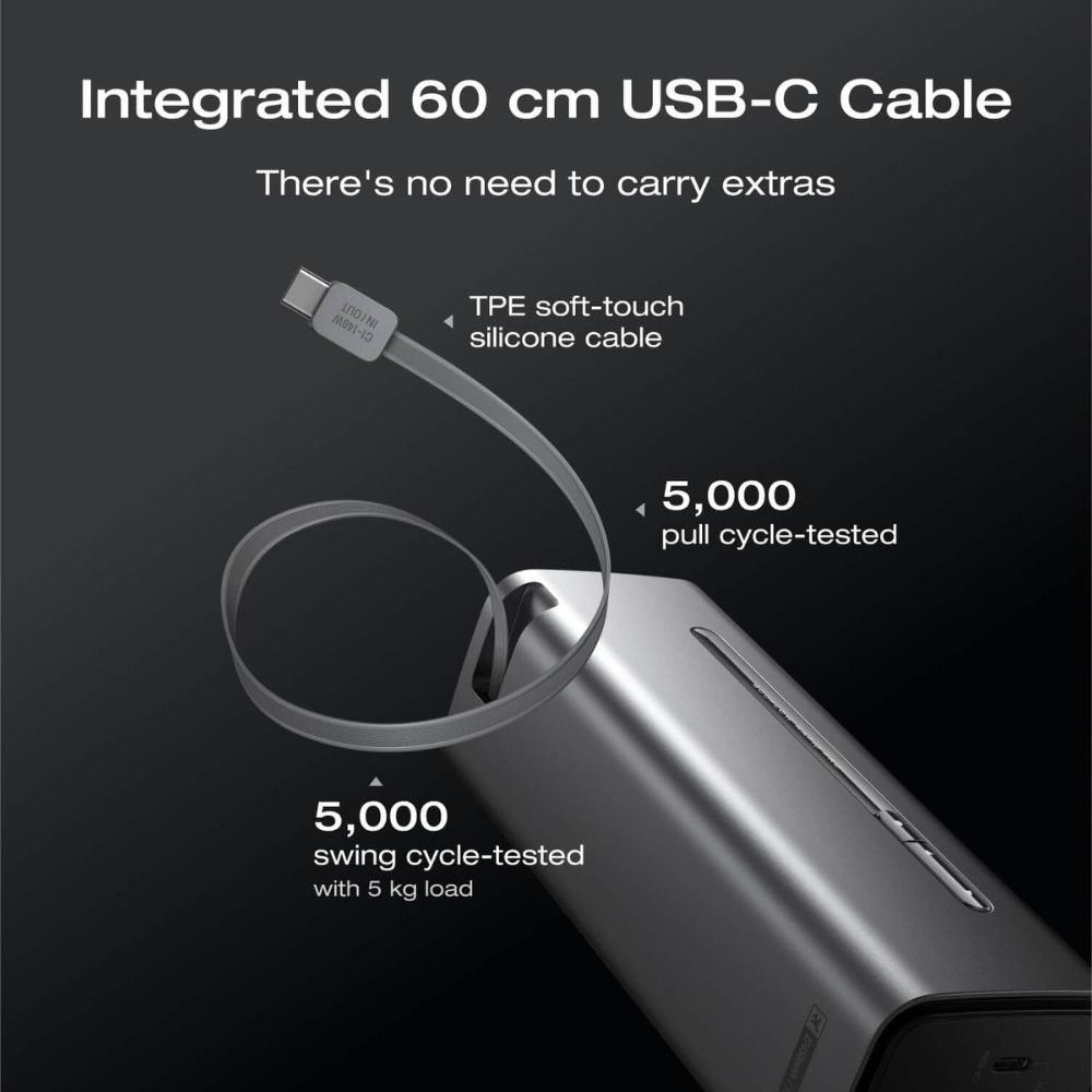 A EcoFlow Power Bank combina um tamanho compacto com uma potência impressionante de 27.650mAh (99,54Wh).