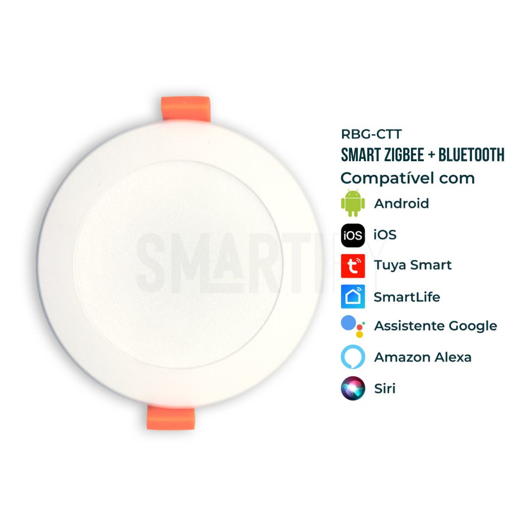 Foco LED Inteligente Smart Zigbee Smartify, permite regular entre brancos frios e quentes, entre 16M cores diferentes e ainda regulação de intensidade.