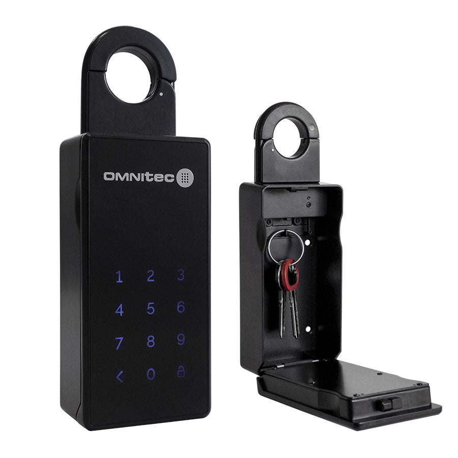 Omnitec KeySafe Keychain Lock inteligente a través de PIN o código Bluetooth