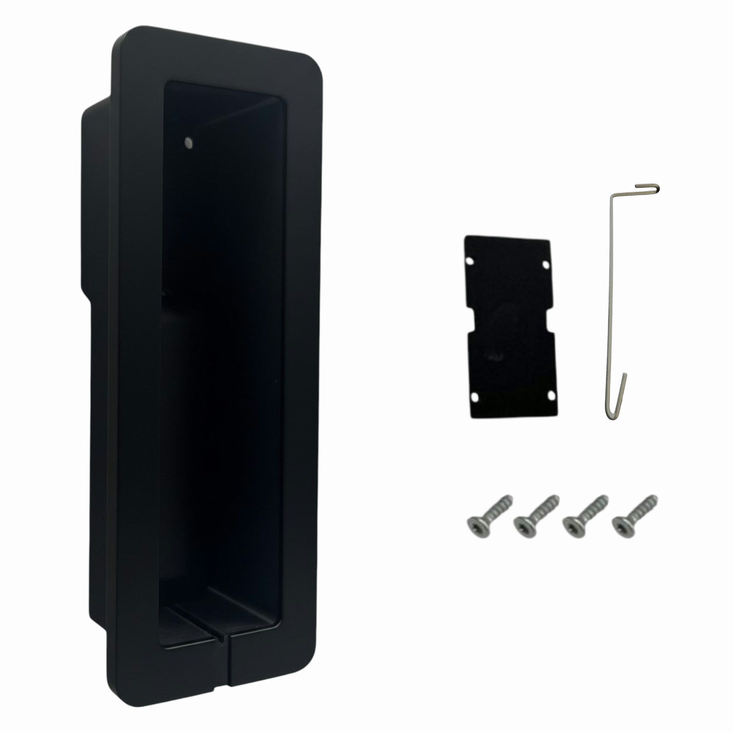 Tedee Flush Wall Mount noir - accessoires d'installation avec fond blanc