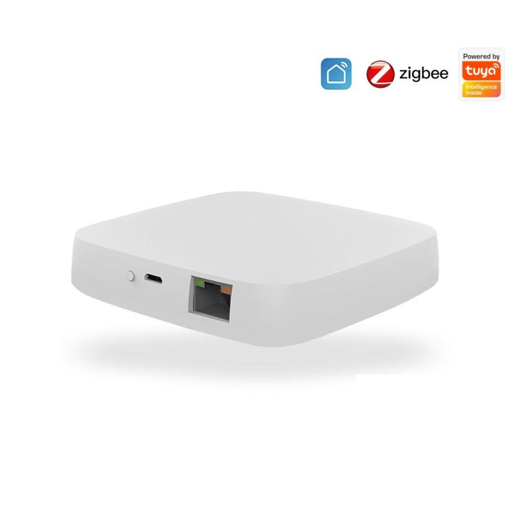 Conecte e controle até 50 dispositivos Zigbee/Tuya com o MOES HUB USB Zigbee Wi-Fi. Simplifique sua casa inteligente para uma experiência conectada e eficaz.