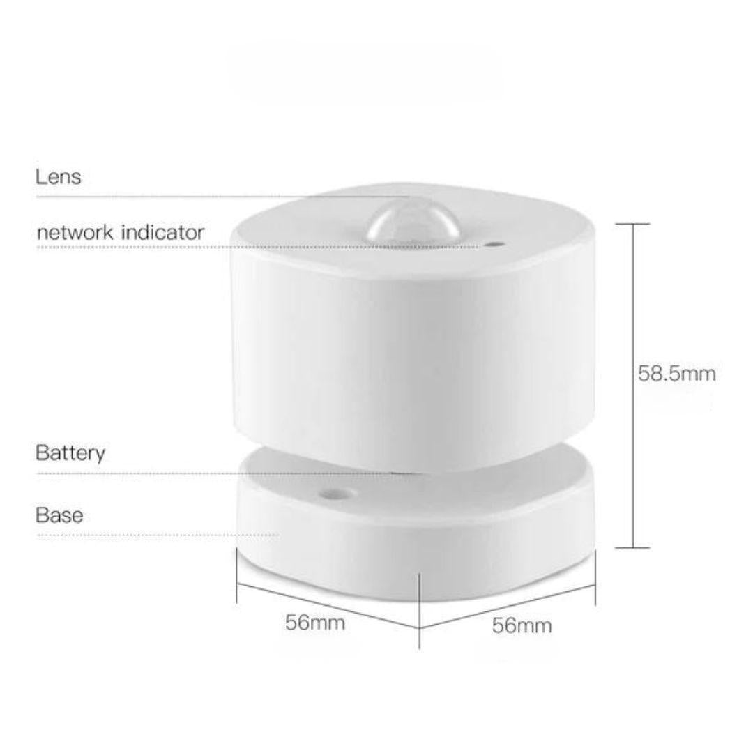 Sensor de Movimento PIR Tuya Smart ZigBee: Notificações instantâneas, luz automática à noite, vida útil longa da bateria. Automação segura e eficiente.