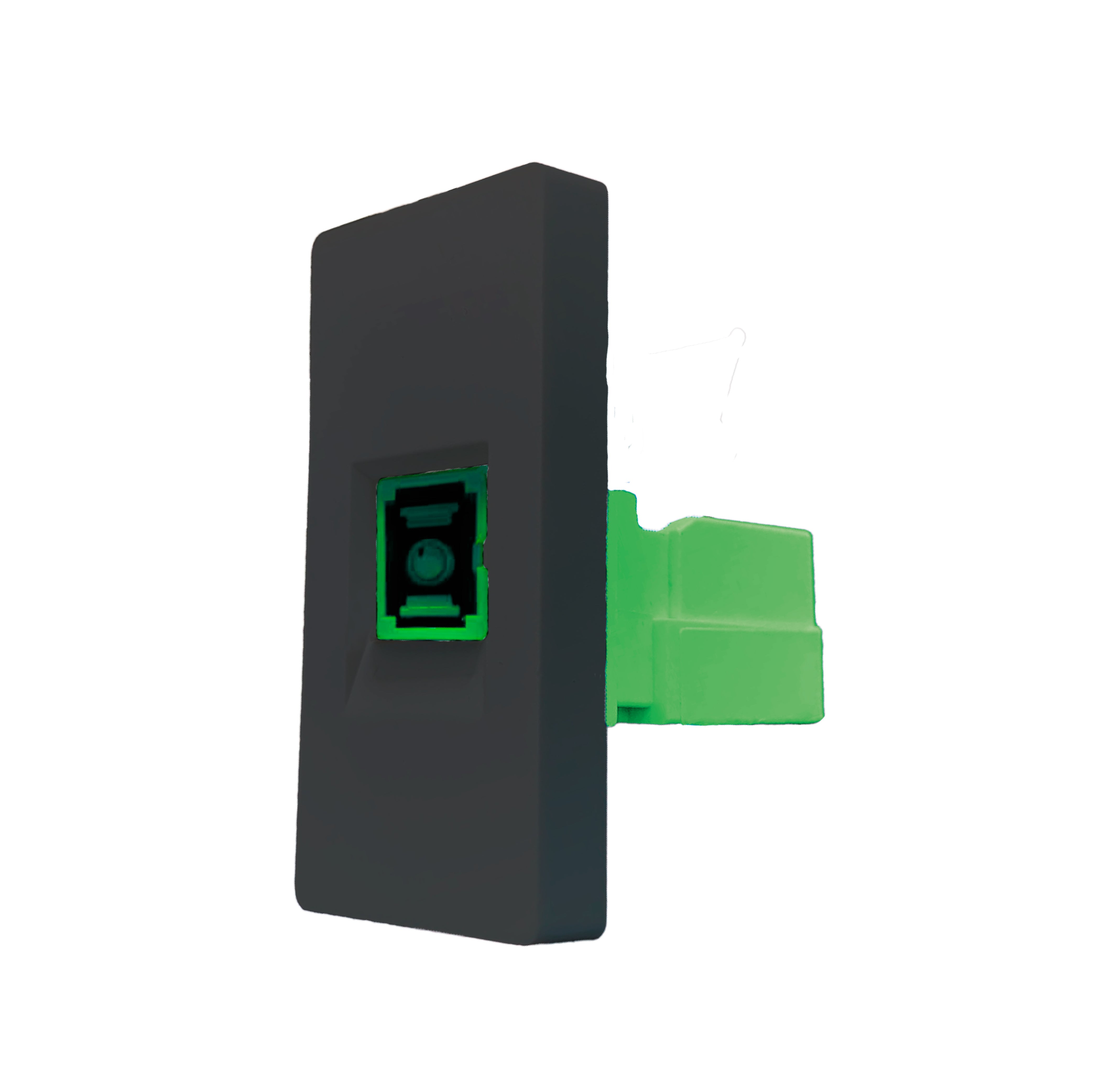 Smartify  Meio Módulo SC APC Preto – dispositivo compacto.