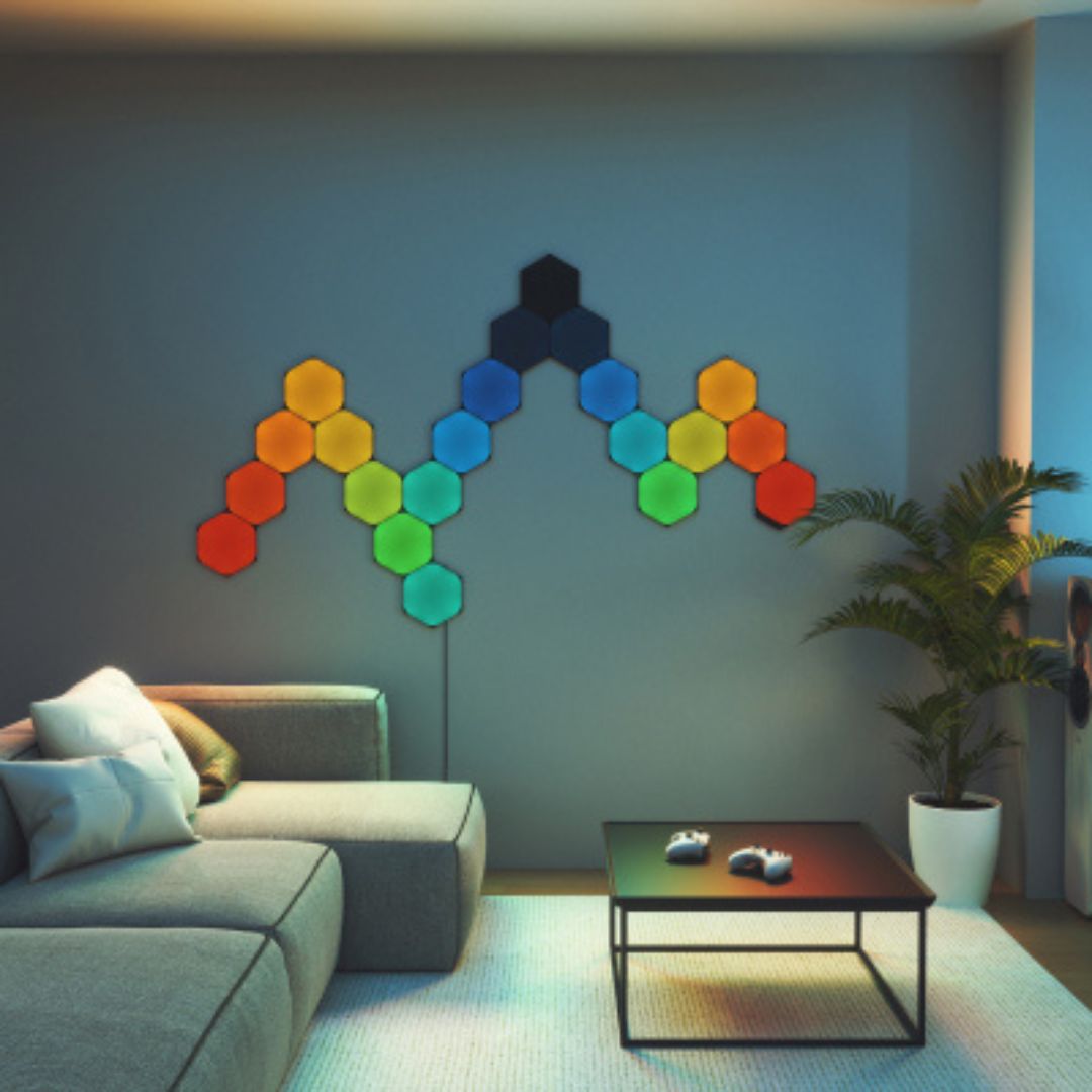 Expande a tua iluminação inteligente com 3 painéis hexagonais Nanoleaf compatíveis com o starter kit.