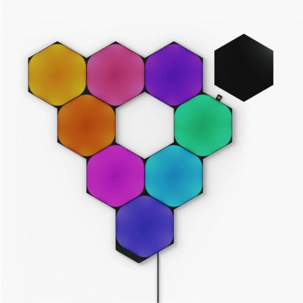 Nanoleaf Shapes Hexagons Black Starter 9 Panels