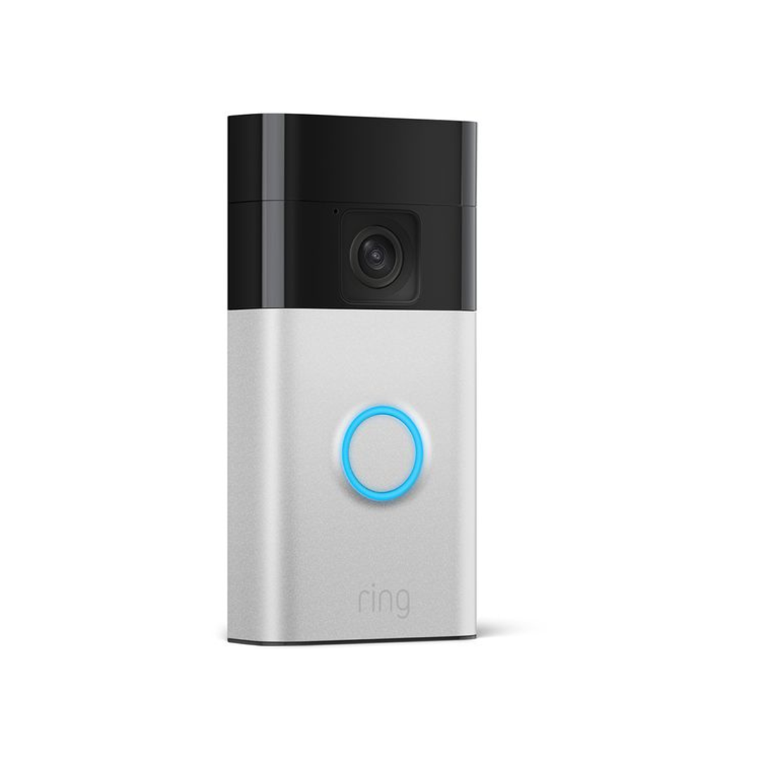 O Ring Battery Video Doorbell é uma campainha inteligente com um campo de visão expandido de Head-To-Toe View.