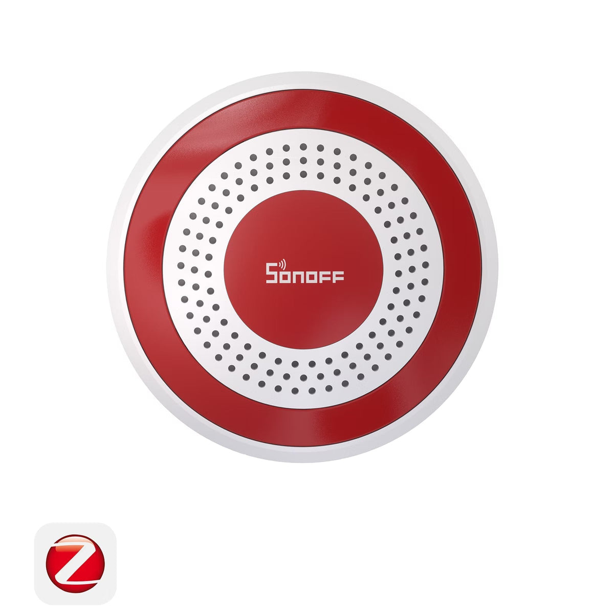 Sonoff SNZB-09P sirene interior Zigbee vista frontal