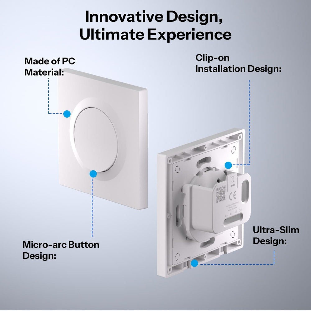 O SONOFF E1GSL é um interruptor de parede inteligente da série Fusion, desenvolvido especificamente para utilização com o módulo SONOFF ZBMINIL2. Com um design moderno, minimalista e ultrafino, combina funcionalidade, estética e durabilidade, tornando-se a escolha ideal para projetos de automação residencial e modernização de instalações elétricas.