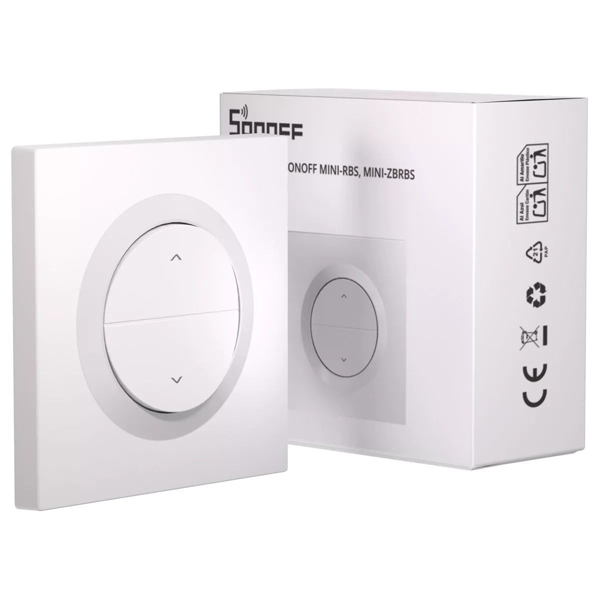 O SONOFF ERBS é um interruptor de parede elegante e robusto da série Fusion, desenvolvido especialmente para utilização com os módulos inteligentes SONOFF MINI-RBS e MINI-ZBRBS. Fabricado em policarbonato (PC) de alta qualidade, oferece resistência ao fogo, durabilidade e um design ultrafino, ideal para instalações modernas e discretas.