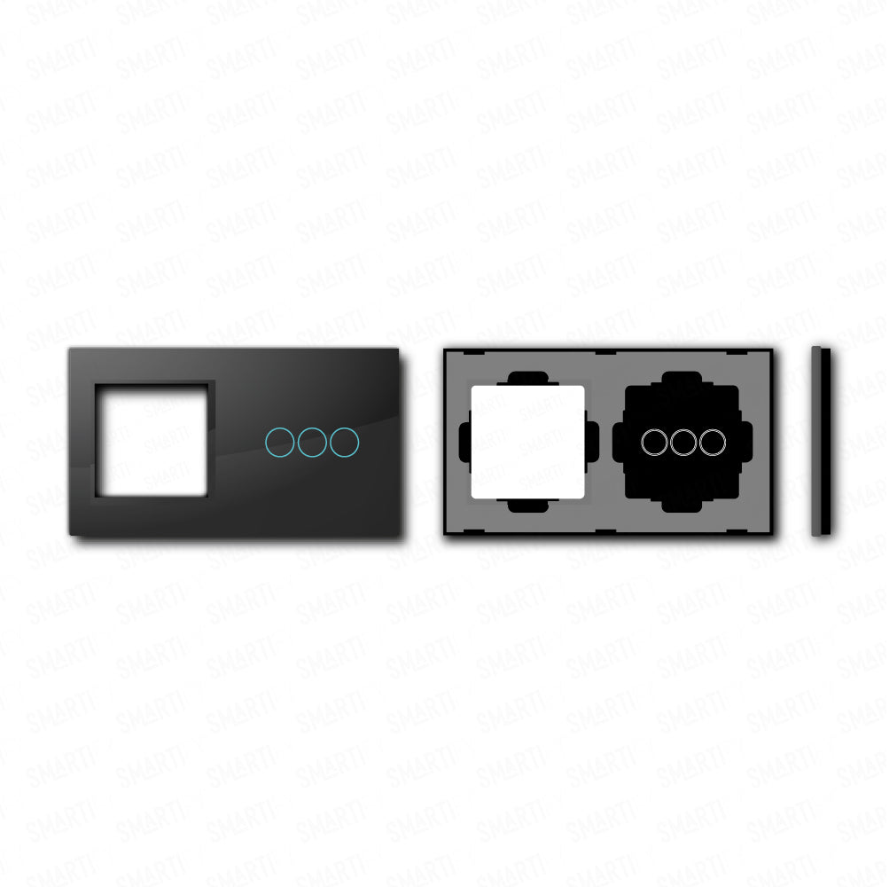 Smartify vPRO Espejo Doble (Marco + 3 botones) Negro - SYPE20003PR 