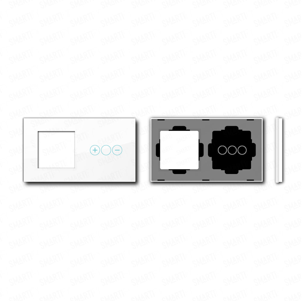 Smartify vPRO Espelho Duplo (Moldura + Dimmer) Branco - SYPE2001DBR
