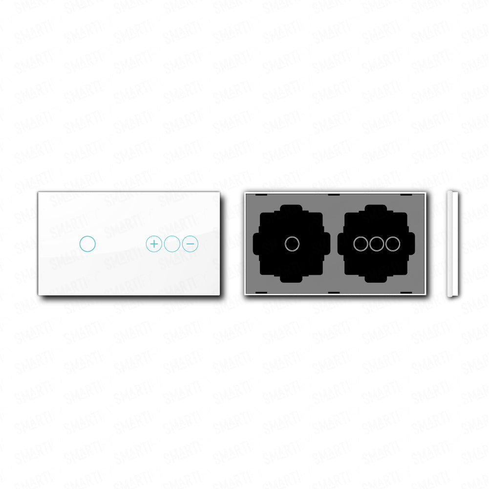 Smartify vPRO Miroir Double (1 bouton + Variateur) Blanc - SYPE2011DBR 