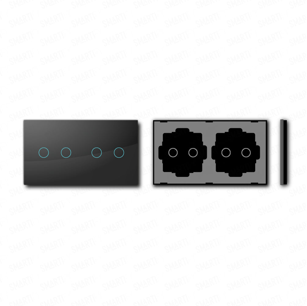 Smartify vPRO Espejo Doble (2 botones + 2 botones) Negro - SYPE20202PR 