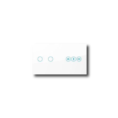 Smartify vPRO Miroir Double (2 boutons + Rideaux) Blanc - SYPE202CTBR 