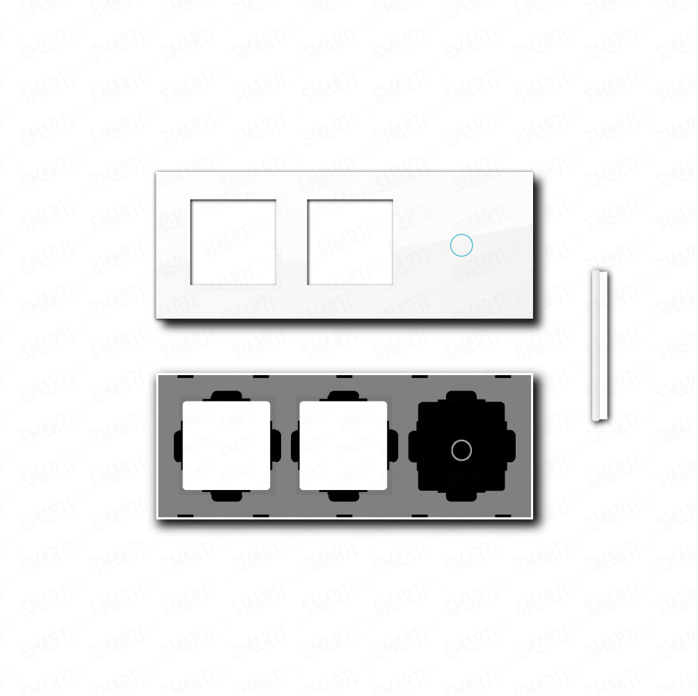 Smartify vPRO Espelho Triplo (Moldura + Moldura + 1 botão) Branco - SYPE3000001BR
