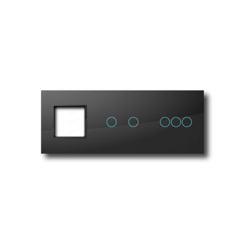 Smartify vPRO Espelho Triplo (Moldura + 2 botões + 3 botões) Preto - SYPE3000203PR