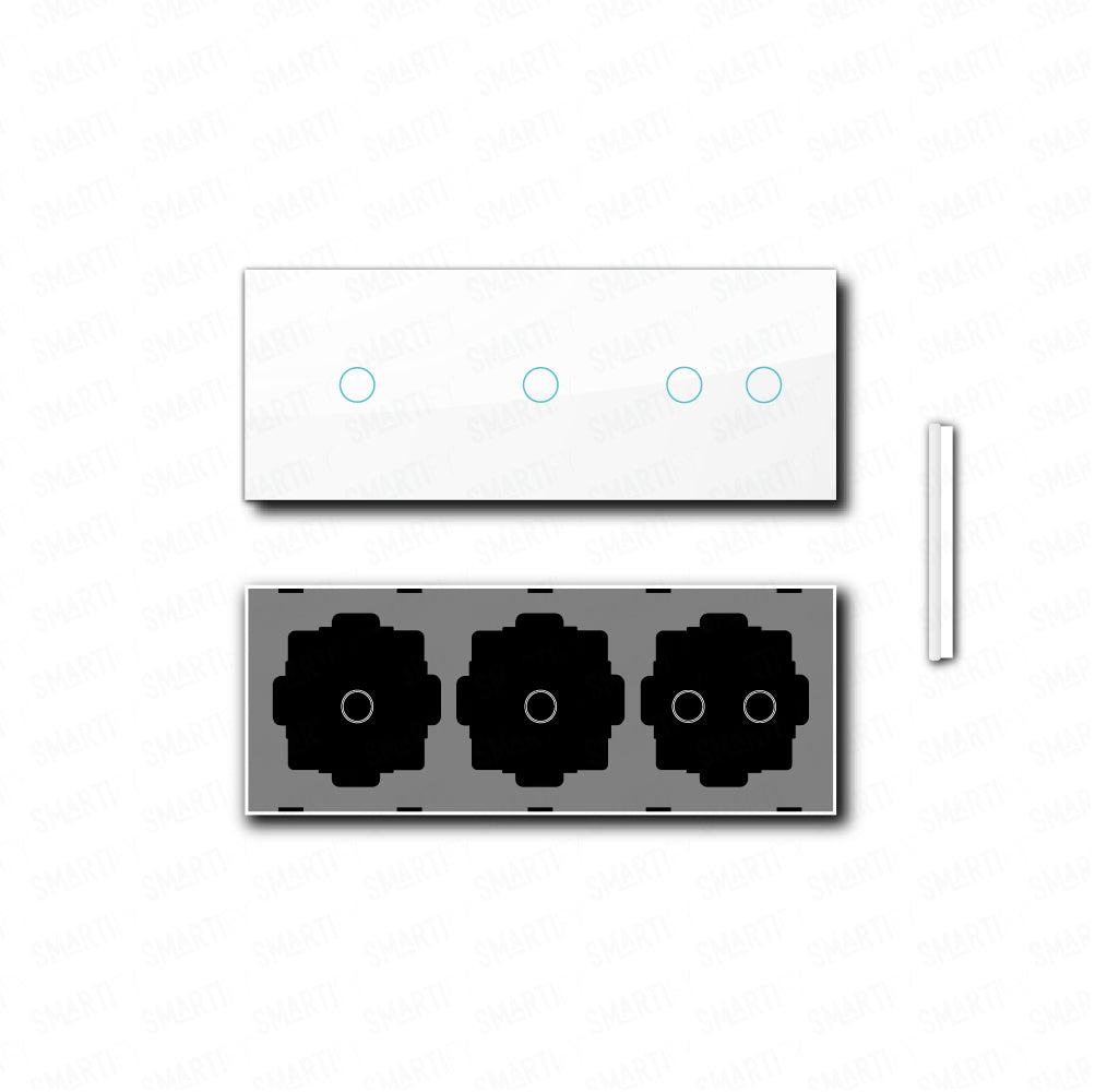 Smartify vPRO Espelho Triplo (1 botão + 1 botão + 2 botões) Branco - SYPE3010102BR