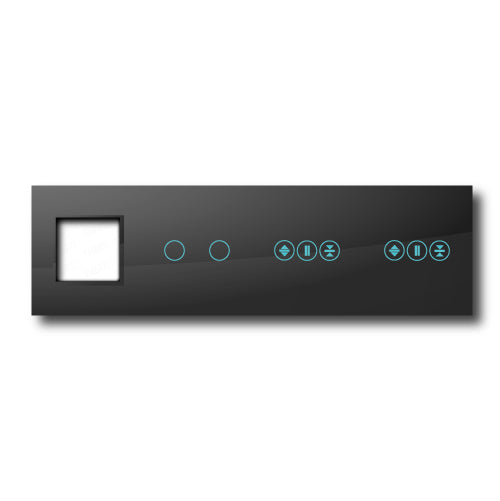 Smartify vPRO Espelho Quadruplo (Moldura + 2 botões + Estores + Estores) Preto - SYPE40002ESESPR
