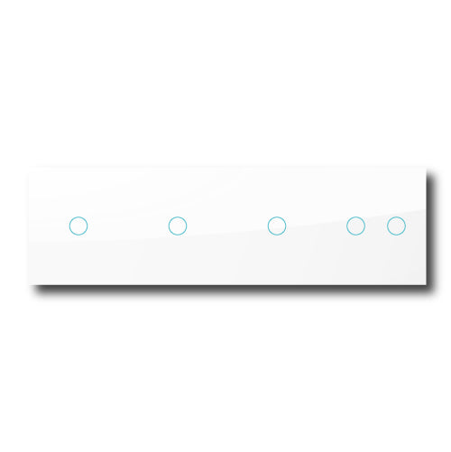 Smartify vPRO Espelho Quadruplo (1 botão + 1 botão + 1 botão + 2 botões) Branco - SYPE401010102BR – espelho compacto com acabamento em vidro temperado.