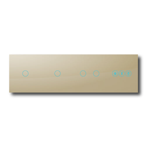 Smartify vPRO Specchio Quattro (1 pulsante + 1 pulsante + 2 pulsanti + Tende) Dorato - SYPE4010102ESDR 