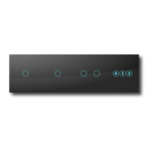 Smartify vPRO Espelho Quadruplo (1 botão + 1 botão + 2 botões + Estores) Preto - SYPE4010102ESPR