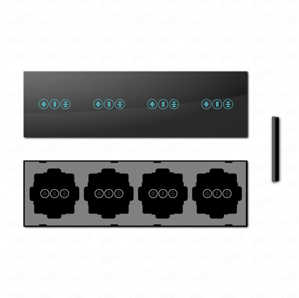 Smartify vPRO Espelho Quadruplo (Estores + Estores + Estores + Estores) Preto - SYPE4ESESESESPR
