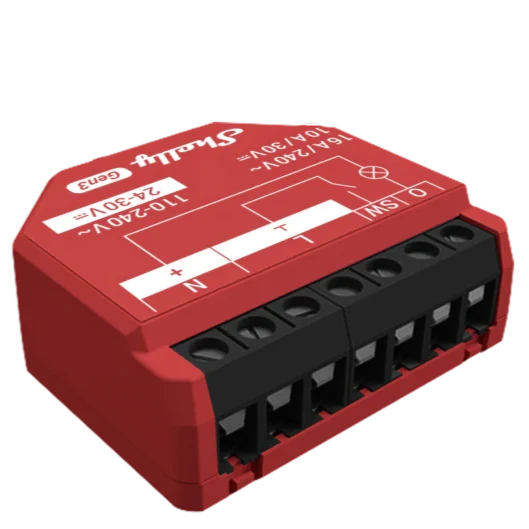 Interruptor inteligente com WiFi e medição de energia. Controle e monitore o consumo remotamente.