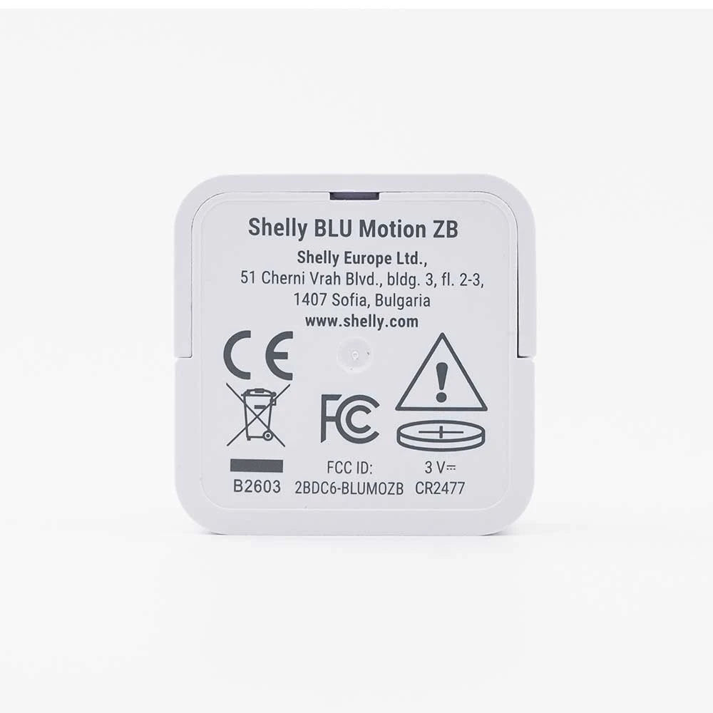 Shelly BLU Motion ZB - Sensor de Movimiento y Luz Zigbee BT 