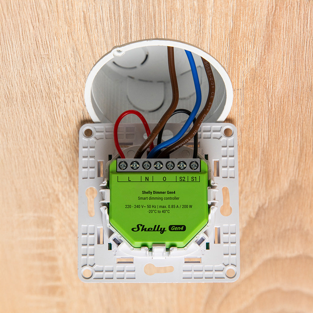 Shelly Dimmer Gen4 - Modulo Dimmer 200W WiFi Zigbee Matter 