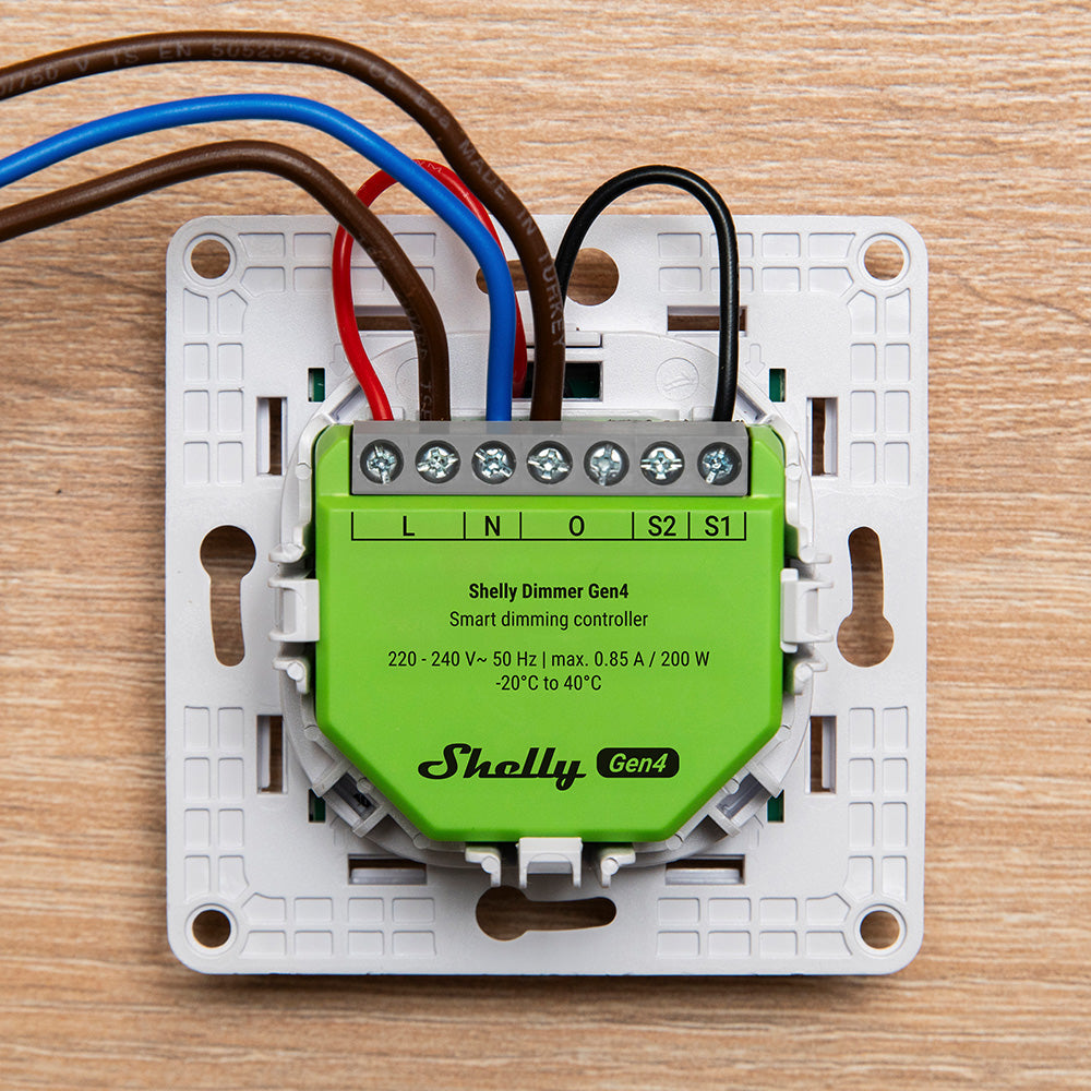 Shelly Dimmer Gen4 - Modulo Dimmer 200W WiFi Zigbee Matter 