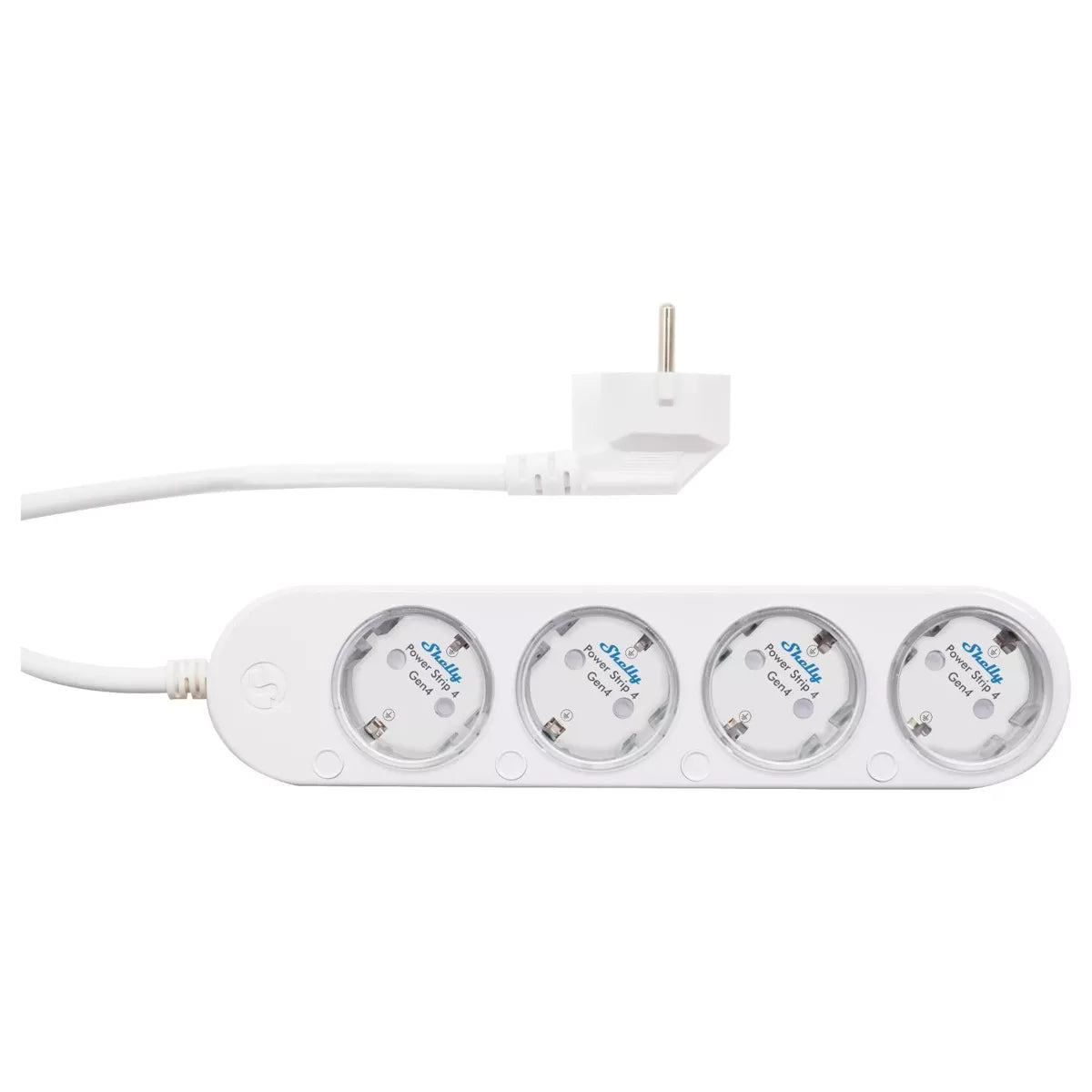 A Shelly Power Strip 4 Gen4 é uma régua inteligente de nova geração, criada para oferecer controlo total e monitorização independente de até quatro equipamentos elétricos. Compacta, moderna e altamente versátil, combina conectividade Wi-Fi, Bluetooth, Zigbee e Matter, permitindo integração perfeita com Apple HomeKit, Google Home, Alexa, SmartThings e plataformas de domótica como Home Assistant.