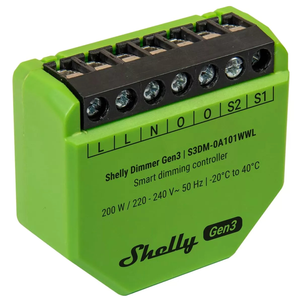 O Shelly Dimmer Gen3 é um módulo inteligente desenvolvido para ajustar com precisão a intensidade da iluminação, mesmo em instalações que não possuem fio neutro.