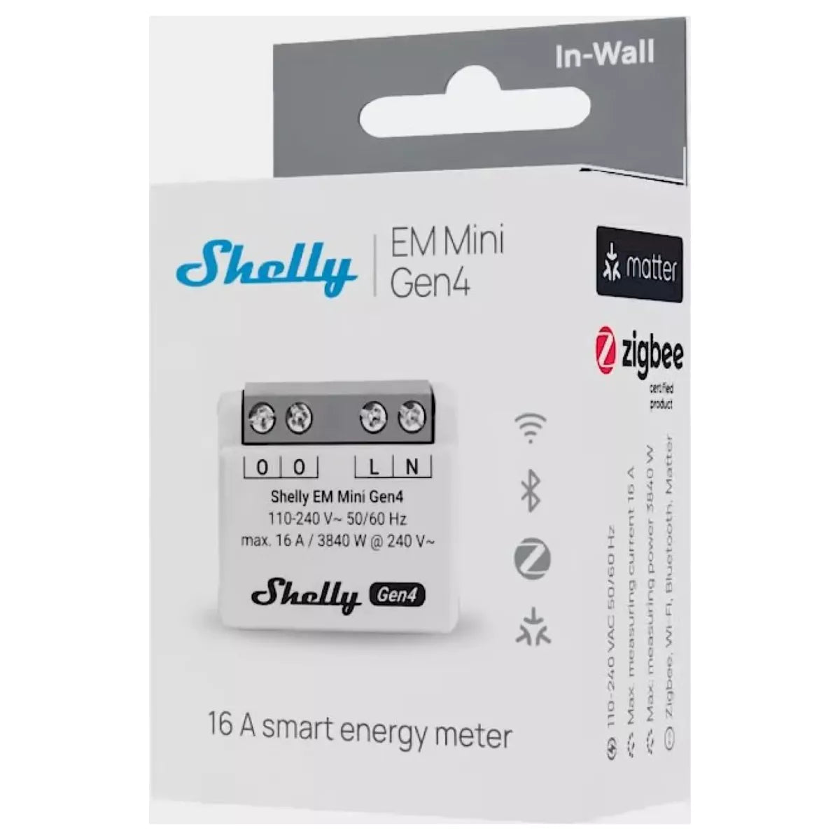 O Shelly EM Mini Gen4 é um medidor de energia compacto, de última geração, projetado para monitorizar com precisão o consumo elétrico até 16 A. Com suporte a múltiplos protocolos e integração total com plataformas de domótica, este dispositivo oferece controlo avançado do consumo energético em residências e ambientes profissionais.