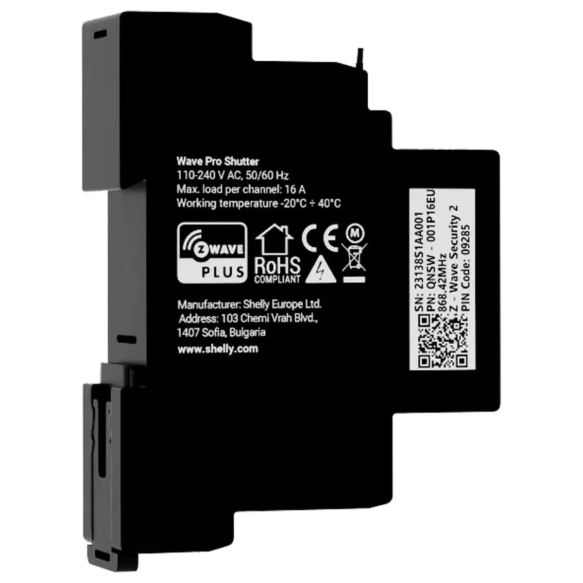 O Shelly Qubino Wave PRO Shutter é um módulo compacto e de alto desempenho, desenvolvido para automatizar estores, cortinas, telas e toldos equipados com motores AC bidirecionais. Projetado para instalação em calha DIN, oferece controlo preciso de posição, ângulo das lâminas (estores venezianos) e funcionamento totalmente integrado com redes Z-Wave™.