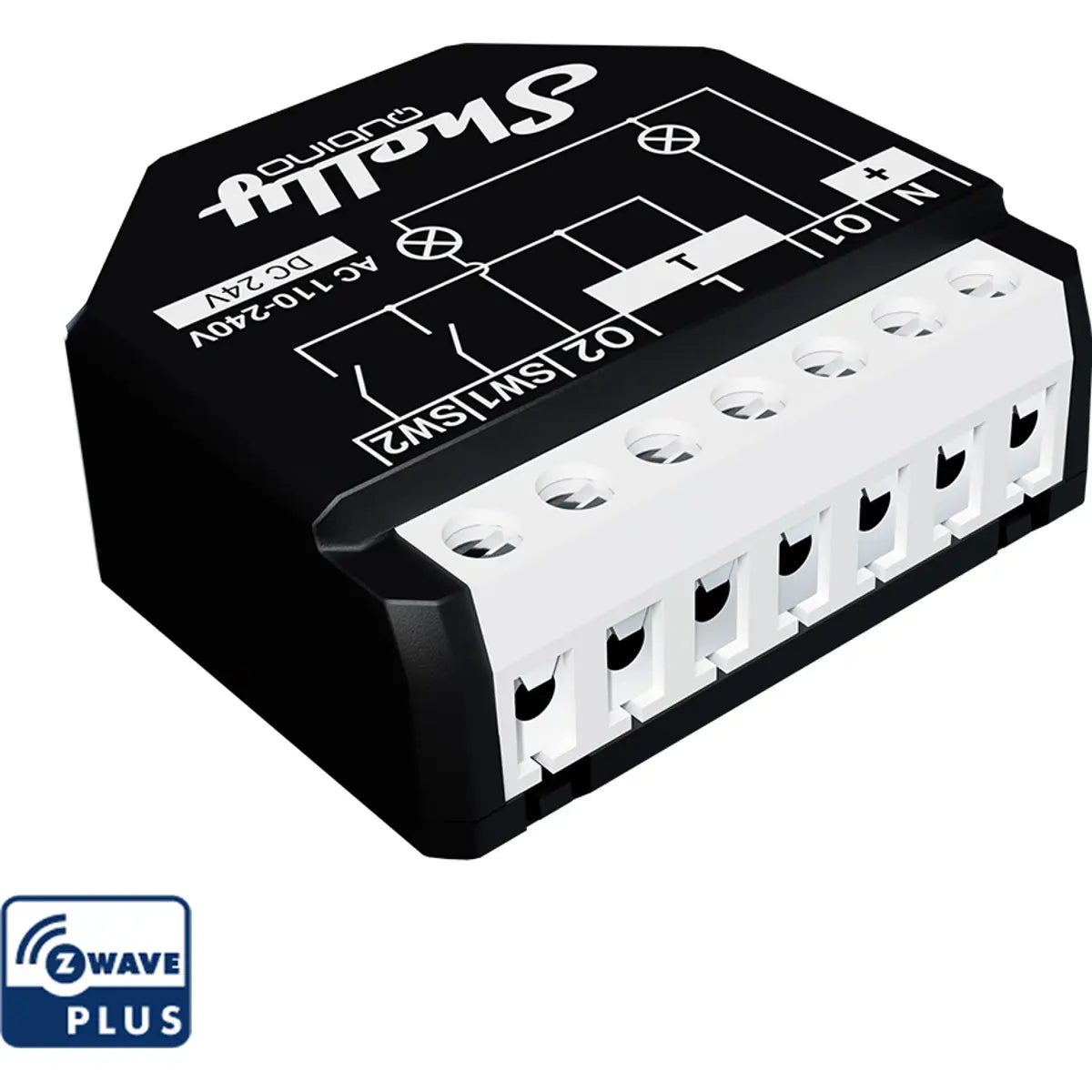 O Shelly Wave 2PM de 2 canais com medição de energia é uma solução compacta e versátil para controlo inteligente de iluminação ou outros circuitos elétricos.