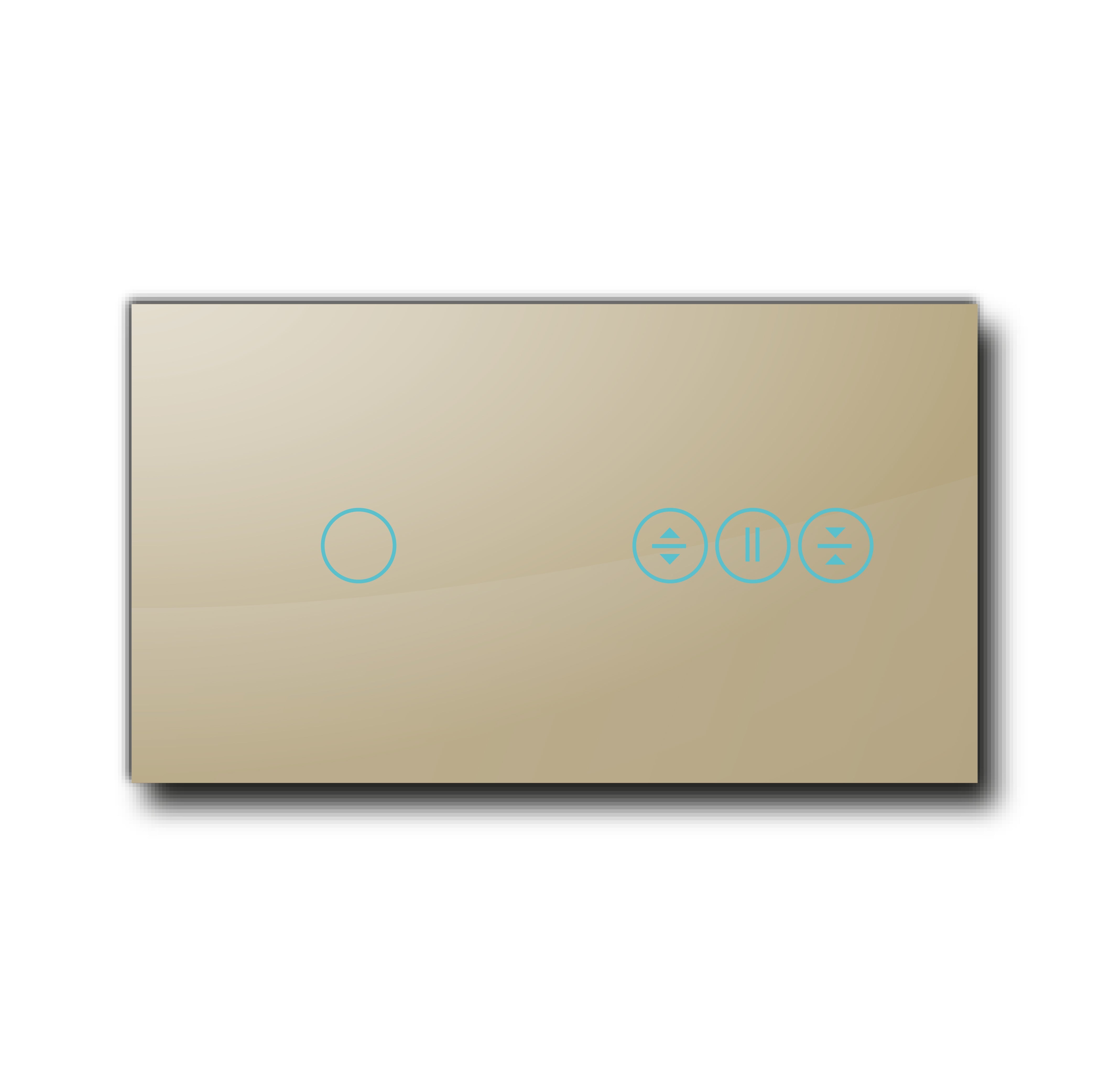 Smartify vPRO Espelho Duplo (1 botão + estores) Dourado - SYPE201ESDR