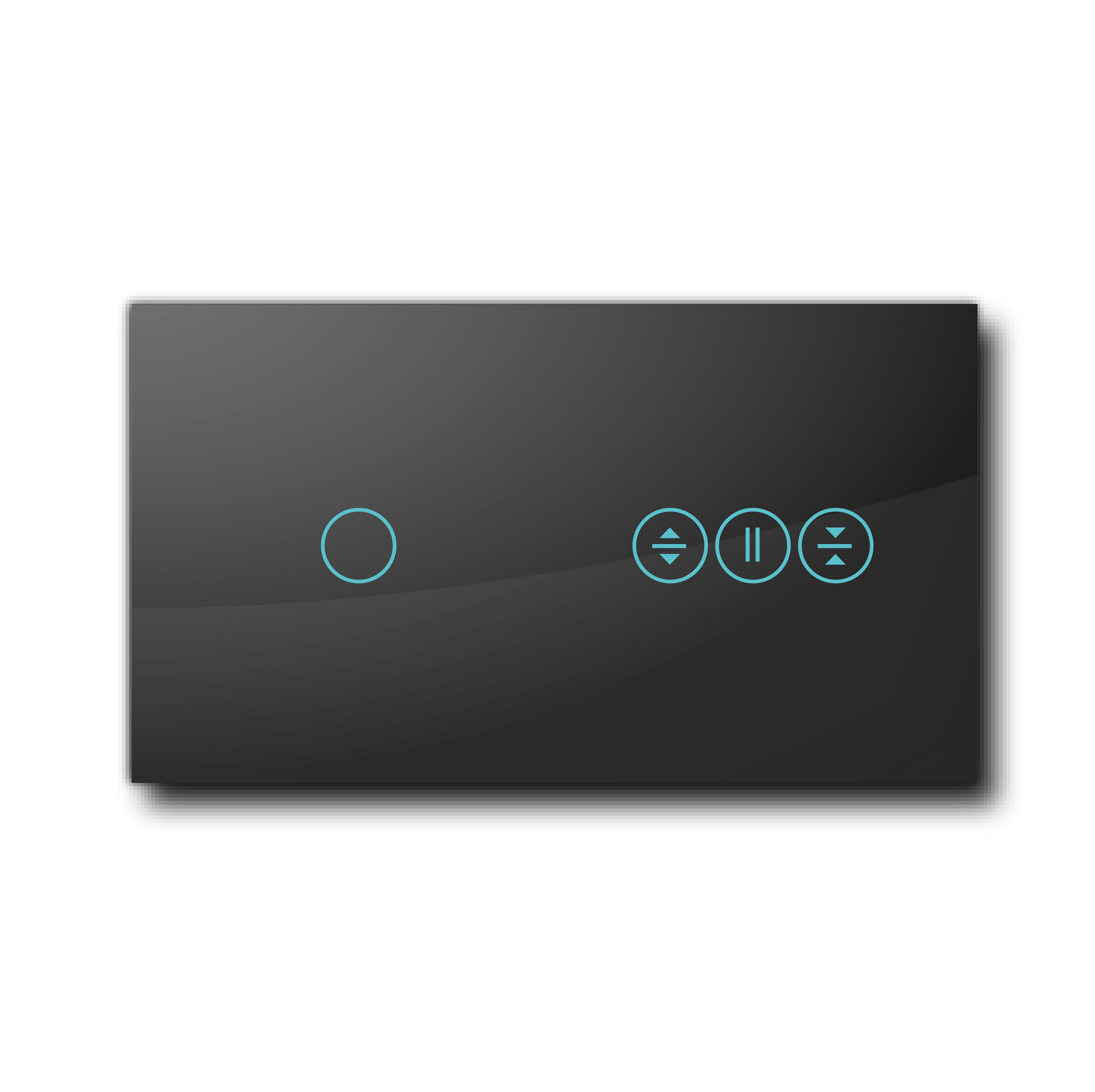 Smartify vPRO Espelho Duplo (1 botão + estores) Preto - SYPE201ESPR
