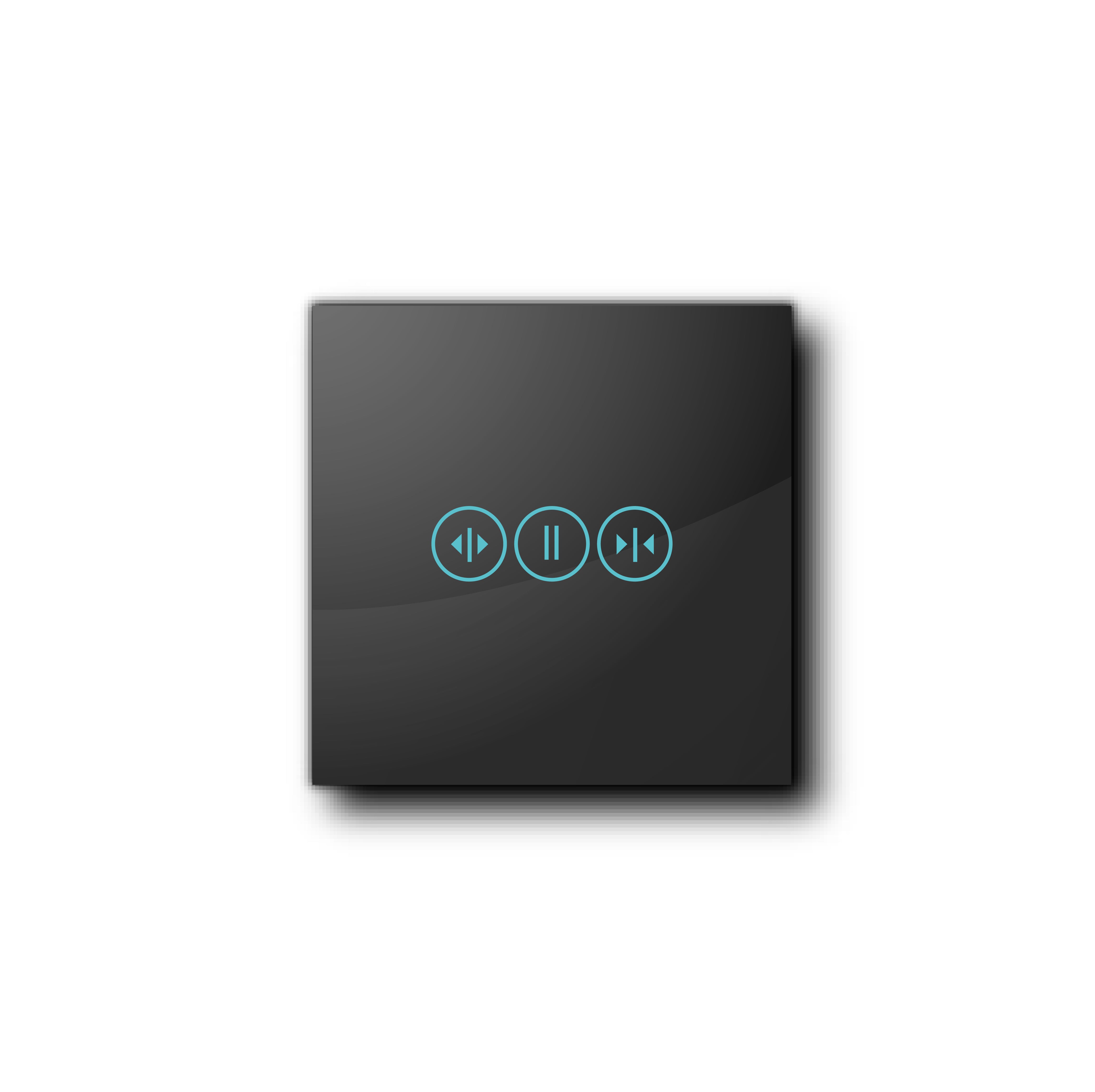 Smartify vPRO Espelho Simples Cortina Preto – espelho compacto com acabamento em vidro 